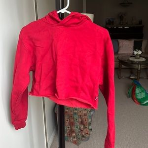 TNA Cropped Red Hoodie